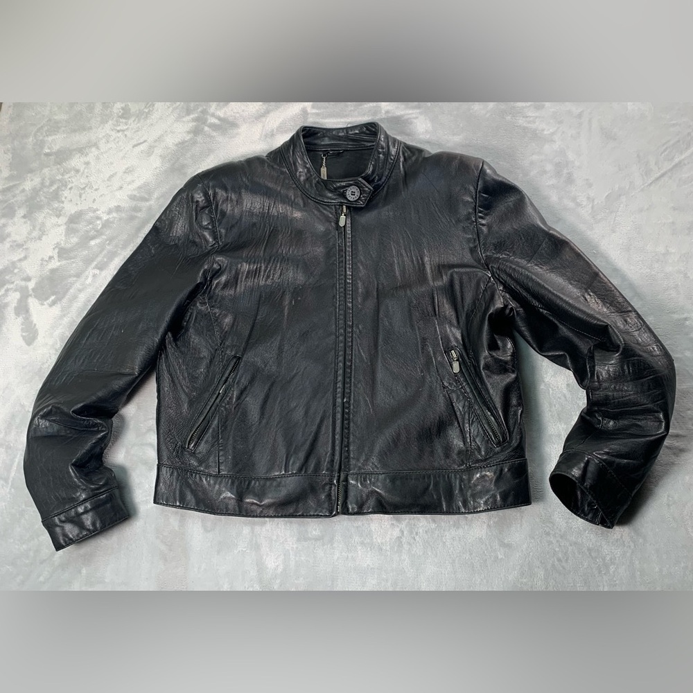 Vintage 80s Danier Black Leather Jacket for Women